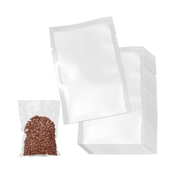 Lot de 100 petits sacs demballage sous vide - 7 x 10 cm - En nylon transparent - Sacs demballage universels sous vide - Sac