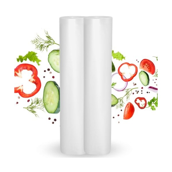 Rouleau de sacs sous vide pour aliments résistants, 2 rouleaux de sacs sous vide pour aliments 30 cm, sac gaufré sous vide po