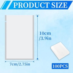 Lot de 100 sacs texturés sous vide - 7 x 10 cm - Sacs prédécoupés - Sacs de rangement sous vide - Sacs de rangement sous vide