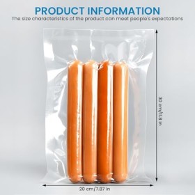 Lot De 100 Sacs Sous Vide Alimentaire, Sacs Sous Vide Gaufrés, Sacs De Mise Sous Vide, Sachet Sous Vide Alimentaire, Sac Sous