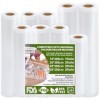 GIBOHOM Sac Sous Vide Alimentaire, 9 Rouleau Sous Vide Alimentaire 15/20/25/28 x 300 cm, 150µm Sans BPA Antidéchirure, Film S