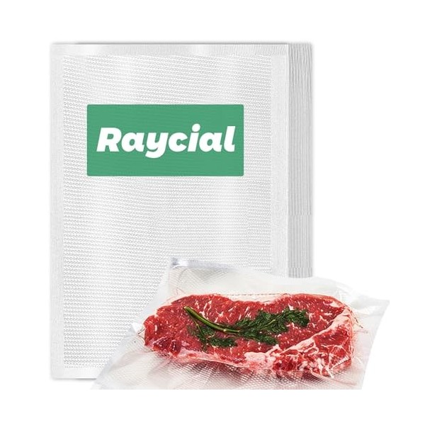 Lot de 50 sacs sous vide professionnels, 20 x 30 cm, pour toutes les machines à emballer sous vide et aliments, lavables à la