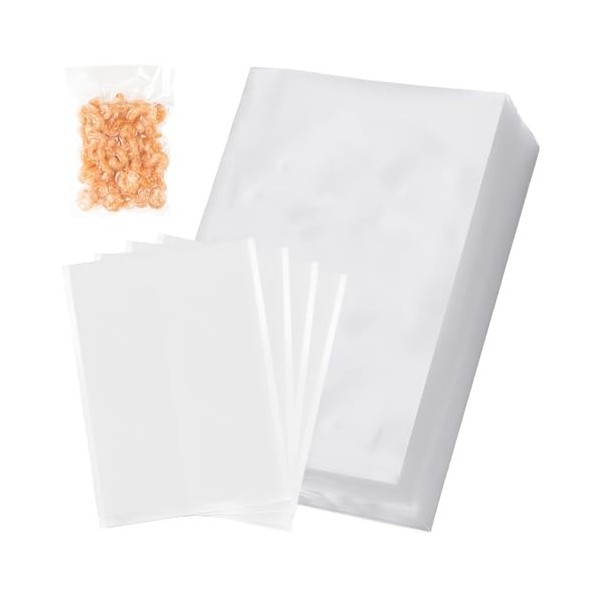 Lot de 100 sacs sous vide - 20 x 30 cm - Sacs de congélation alimentaire - Sans BPA - Sacs professionnels - Sacs sous vide po