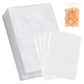 Lot de 100 sacs de mise sous vide - 20 x 30 cm - Pour la cuisine - Sans BPA - Pour toutes les machines à emballer sous vide e