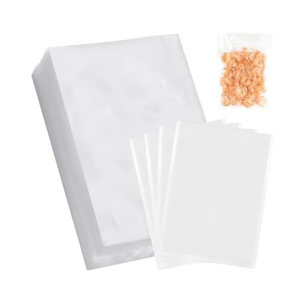 Lot de 100 sacs de mise sous vide - 20 x 30 cm - Pour la cuisine - Sans BPA - Pour toutes les machines à emballer sous vide e