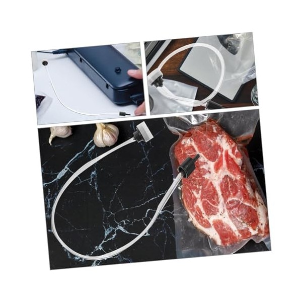 JECOMPRIS Lot de 2 machines à emballer sous vide - Tuyau de rechange - Adaptateur de vide de cuisine - Kit de fixation - Acce