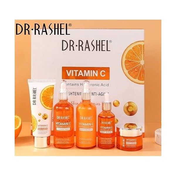 Dr. Rashel Vitamine C Soin éclaircissant et anti-âge pour la peau 5 pièces