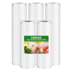 UZSUZZ Sac Sous Vide Alimentaire 5 Rouleaux 28x3/20x2/300cm Sac Rangement Sous Vide Aspirateur Rouleau Sous Vide Alimentaire 