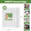 Sacs Sous Vide Alimentaire-100 Sachets,Sacs à Faire le Vide dair Gaufrés Convient à Tous Machine Sous Vide,pour la Conservat