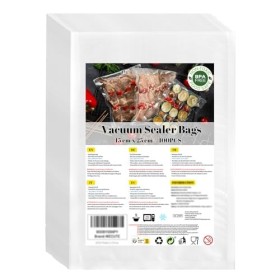 WECUTE Sous Vide Alimentaire 15x25cm, 100 Sous Vide Alimentaire, Convient à Tous Machine Sous Vide, Sacs à Faire le Vide dai