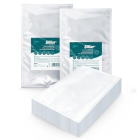 Sillar Sacs Sous Vide Alimentaire 100 pièces 15x25cm Sachets pour Machine Sous Vide - Sacs à Faire le Vide dair Gaufrés pour