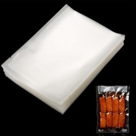 Lot de 100 sacs demballage sous vide pour aliments - Sacs de rangement sous vide épais en relief - Sacs prédécoupés avec tou