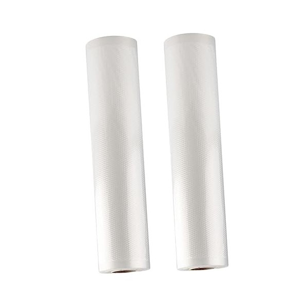 KOMBIUDA Lot de 2 rouleaux de sac de rangement sous vide, sacs hermétiques pour scellage sous vide, sacs hermétiques pour sce