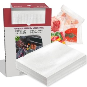 EVESONA Sac Sous Vide Alimentaire, 20x30 cm 100 Sac Gaufrés, Conservation, Congélation et Cuisson Sous Vide, sans BPA et LFGB