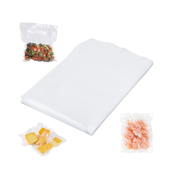Sacs sous vide alimentaires professionnels 20 x 30 cm, 50 pièces, sans BPA, adaptés à la cuisson - Pour appareils de mise sou