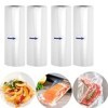 HanAA Lot de 4 rouleaux de sacs sous vide, professionnels, 30 x 650 cm, sans BPA, indéchirable et résistant aux arômes, 190 µ
