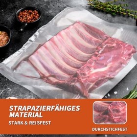 HanAA Lot de 4 rouleaux de sacs sous vide, professionnels, 30 x 650 cm, sans BPA, indéchirable et résistant aux arômes, 190 µ