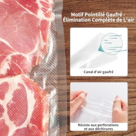 Sacs Sous Vide Alimentaire 6 Rouleau Sous Vide Alimentaire 3 rouleaux 28x300cm et 3 rouleaux 20x300cm Film Sous Vide Alimenta