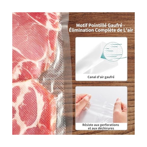 Sacs Sous Vide Alimentaire 6 Rouleau Sous Vide Alimentaire 3 rouleaux 28x300cm et 3 rouleaux 20x300cm Film Sous Vide Alimenta