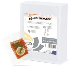 Sac gaufré sous vide 200 x 300 mm. 20 x 30 cm 200 pièces Sacs sous vide pour aliments | Compatibles avec tous les types de
