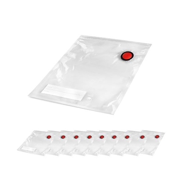 Lacor - 69695 - Sacs sous vide Smart, Soupape à vide spéciale, Fermeture à glissière, Identification à noter, Réutilisable, C