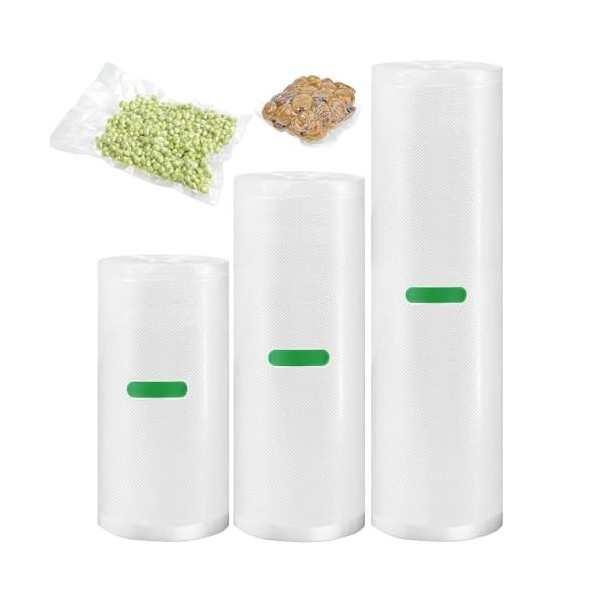 Sac Sous Vide Alimentaire, Sac de LAppareil de Mise Sous Vide, Sac de Congelation Sous Vide, 3PCS 12/15/20 x300cm Rouleau So