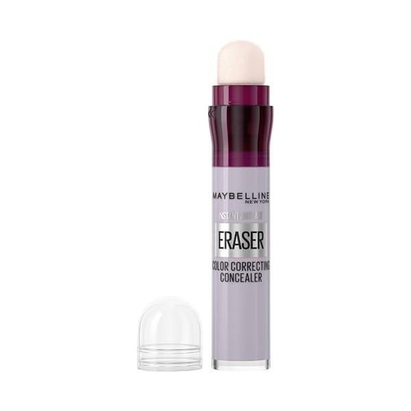 Maybelline New York Instant Anti-Âge Correcteur de couleur, Correcteur de couleur ultra facile pour un teint unifié, violet, 