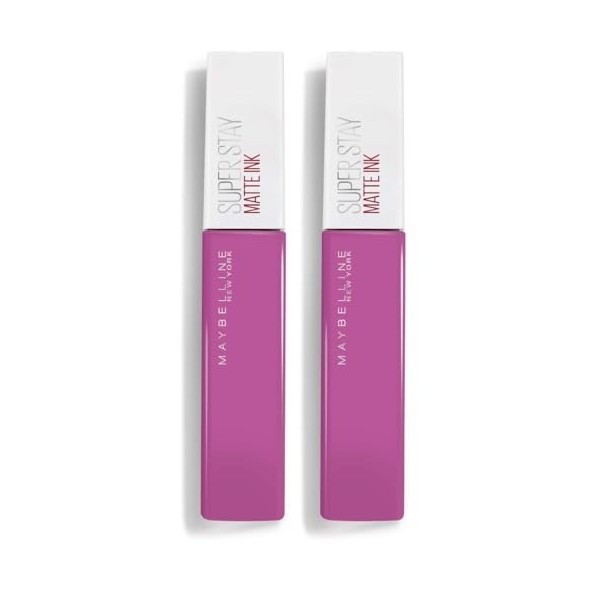 Maybelline New-York – Rouge à Lèvres Mat Liquide – Longue Tenue – Superstay Matte Ink – Teinte : Creator 35 , 5 ml Lot de 2