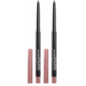 Maybelline New York - Crayon à Lèvres Sculptant - Color Sensational Shaping Lip Liner - Dusty Rose 50 - 0,3 g Lot de 2 
