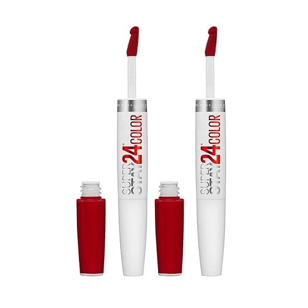 Maybelline Superstay 24H Lipstick 560 Red Alert 9ml Lot de 2
