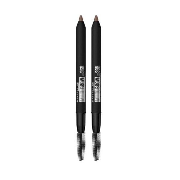 Maybelline New-York - Crayon à Sourcils Longue Tenue Waterproof - Tattoo Brow 36h - Teinte : Brun Cendré 06 Lot de 2 Maquillage