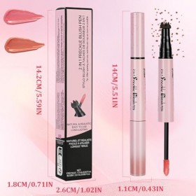LOPHE Stylo 2-en-1 Tampon à Taches de Rousseur & Blush Liquide, Résistant à l’Eau et Séchage Rapide pour un Effet Naturel Hâl