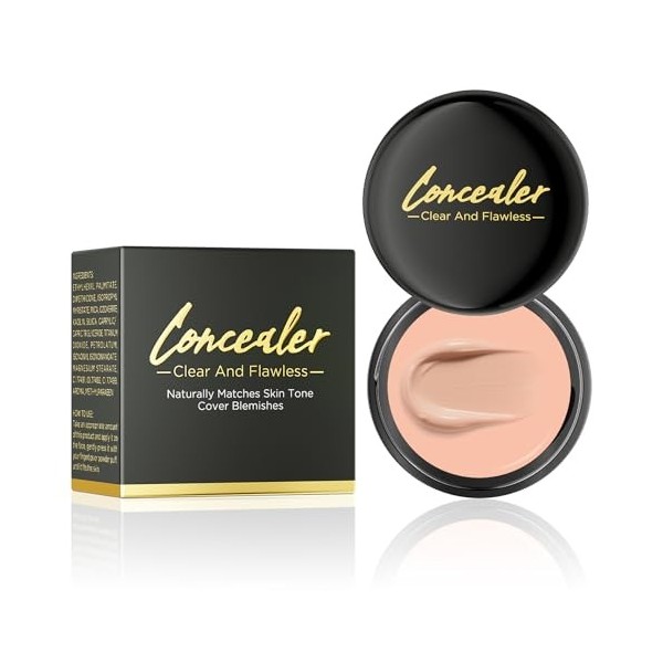 Correcteur imperméable à leau, couvre les taches de rousseur, les cernes sombres et les cicatrices dacné, anti-cernes longu