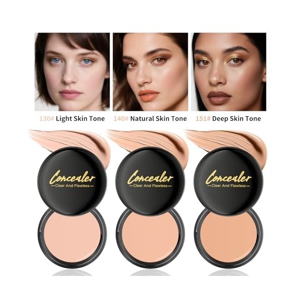 Correcteur imperméable à leau, couvre les taches de rousseur, les cernes sombres et les cicatrices dacné, anti-cernes longu