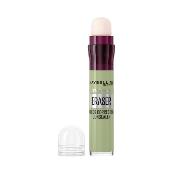 Maybelline New York Instant Anti-Âge Correcteur de couleur, Correcteur de couleur ultra facile pour un teint uniforme, vert, 