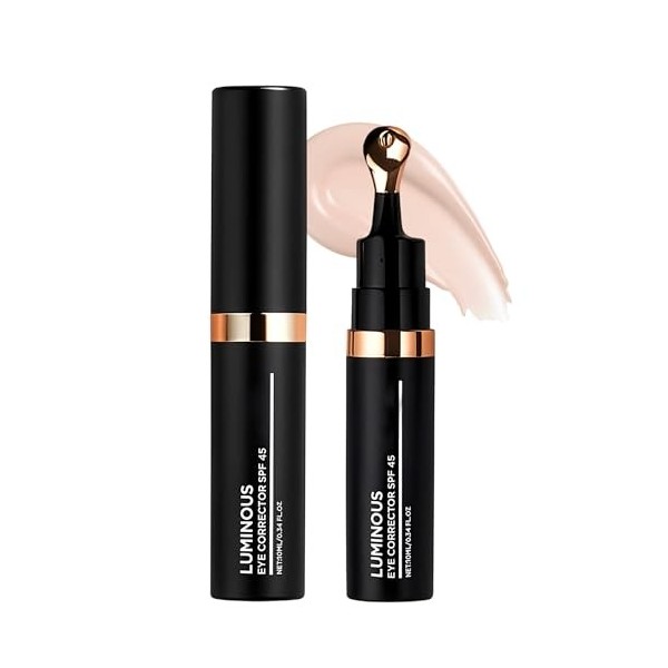 Erinde Correcteur Maquillage Anticerne, Anti Cernes Couvrant Lumineux SPF 45, Correcteur Yeux Hydratant et Eclaircissant, Lon