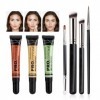 JasCherry 3 Couleur Correcteur Liquide Couvrant Complet Pour Les Yeux Affronter, Couvre Les Cernes et Les Taches Maquillage à