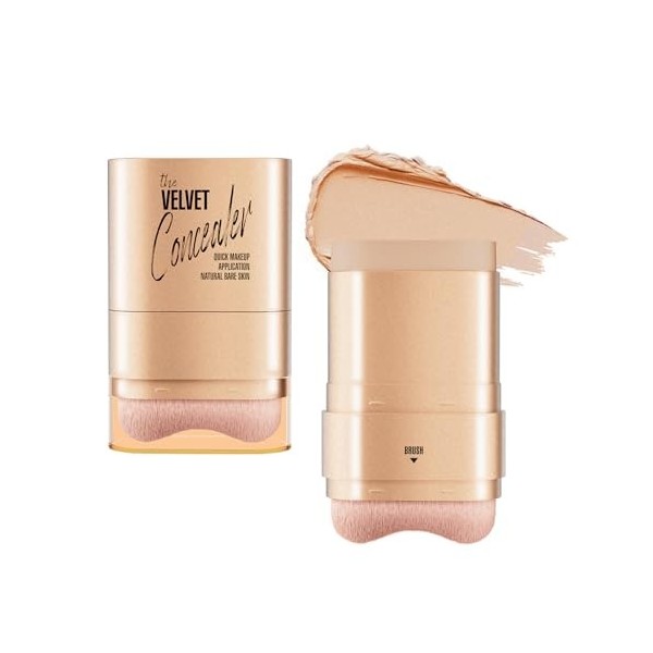 Correcteur Double Embout Catlinez, Waterproof Concealer avec un Pinceau, Fond de Teint Portable, Couvre les Marques dacné, l