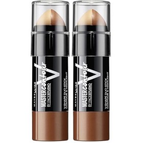 GEMEY MAYBELLINE Master Contour Fonds de Teint 2 en 1 03 Foncé Lot de 2 