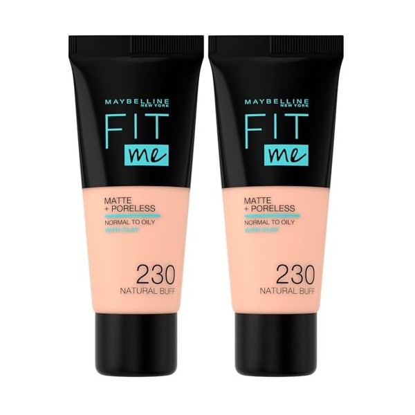 Maybelline New-York - Fond de Teint Fluide Fit Me! Matte & Poreless - Peaux normales à grasses - Teinte : 230 Beige Sablé - 3