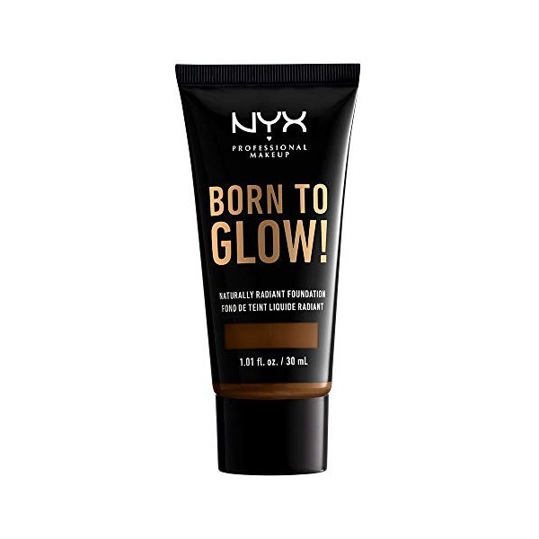 NYX PROFESSIONAL MAKEUP Born To Glow Fond de teint Natural Radiant à couvrance moyenne Noyer