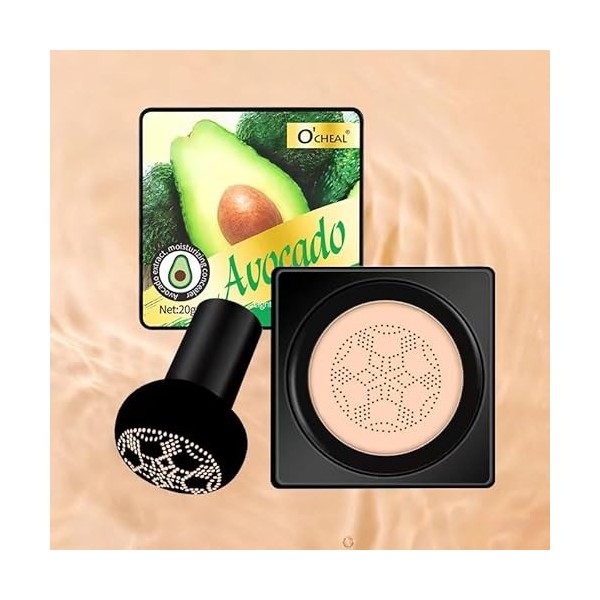 OCHEAL Tête de champignon Coussin dair BB Crème Fond de teint Crème pour le maquillage du visage Coussin correcteur pour le