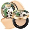 CATKIN Panda Land Cushion Foundation, Fond de Teint BB Creme, Anticernes, Anti-Terne et Anti-Rougeurs, Hydratation 24H, Sheer
