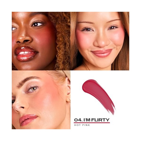 Sacheu Cheek STAY-N Liquid Blush for Cheeks — High Pigment, Buildable, Lightweight Cream Blush for Dewy & Radiant Flushed Che