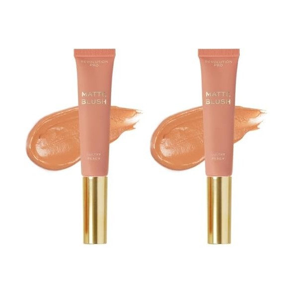 Revolution Pro-Iconic Matte Cream Blush- Wand Sultry Peach| Lightweight formula |Buildable & Blendable |Soft-focus matte effe