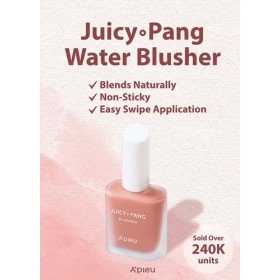 APIEU Juicy-Pang – Blush à eau [BE01] – Blush liquide fruité pour les joues, couleur à construire et mélanger, finition rosé