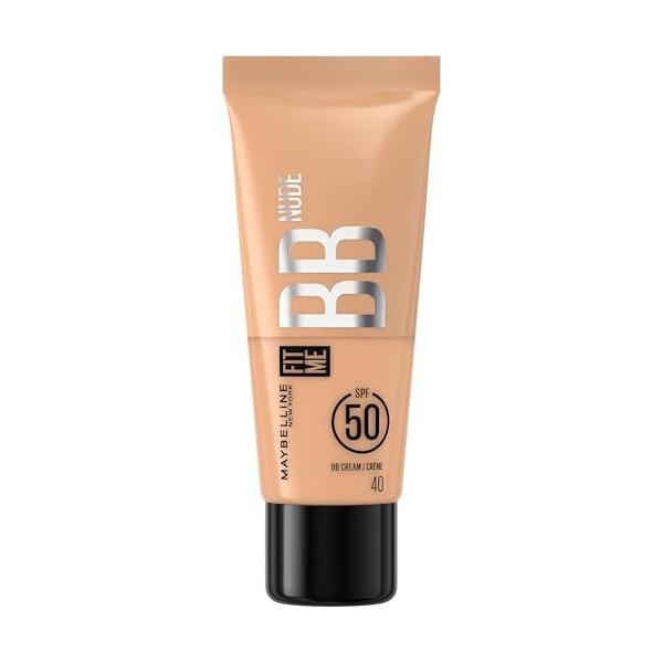 Maybelline New York - BB Crème Nude avec SPF50 - Unifie le Teint, Protège et Hydrate la Peau pendant 24H - Effet Naturel et L
