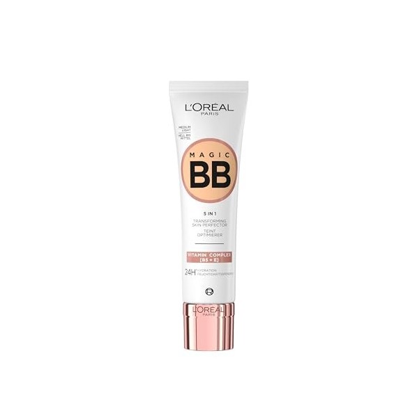 LOréal Paris - Magic BB - Crème de jour nourrissante et maquillage en 1-24H dhydratation BB Crème - Medium Light