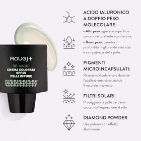 Rougj BB Magic Crème Teintée SPF15 Lot de 2 Peaux Mixtes à Grasses – BB Crème Anti-Imperfections, Hydratante, Sébo-Régulatric