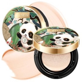 CATKIN Panda Land Cushion Foundation, Fond de Teint BB Creme, Anticernes, Anti-Terne et Anti-Rougeurs, Hydratation 24H, Sheer